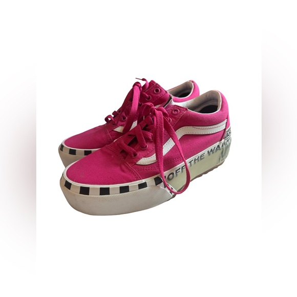 Vans Old Skool Stacked Logo Platform Sneakers Women’s 6.5 Cabaret Pink - Picture 2 of 9